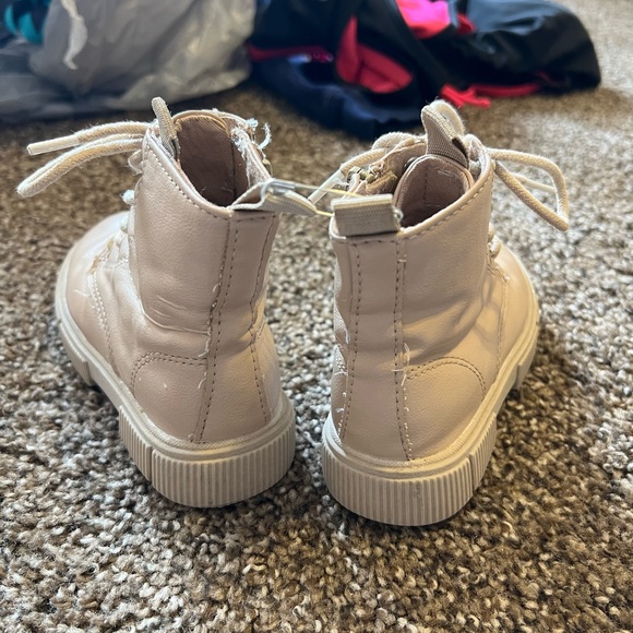 ZARA Beige Zip-up Boots 6.5c - Picture 3 of 4